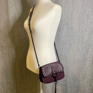 Rebecca Minkoff NWOT never used leather crossbody w/ steel hardware & tassel